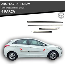 KromGaraj Hyundai I30 Yan Kapı Koruma Çıtası Plastik + Krom