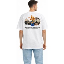 Camblys Unisex Essential&pepsi World Cup Özel Tasarım Baskılı Oversize Kalın Kumaş Bol Kesim Pamuklu T-Shirt