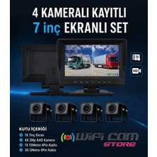 Wificam 7 Inç Ahd 4 Kameralı Kayıtlı Arac Kamera Seti