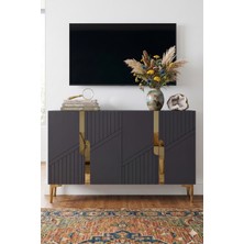 Yumedi Design KA1228 - Meba Konsol, Tv Sehpası, Çok Amaçlı Dolap ve Kahve Köşesi 120CM