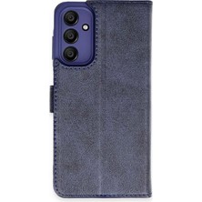 Newface Muratech New  Galaxy A35 5g Kılıf Tr S Plus Kapaklı Kılıf - Lacivert