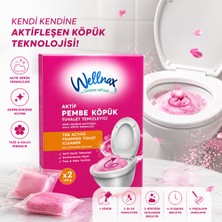 Wellnax Aktif Pembe Köpük Tuvalet Temizleyici 2X100 gr – Derinlemesine Hijyen, Kireç & Koku Giderici Köpük
