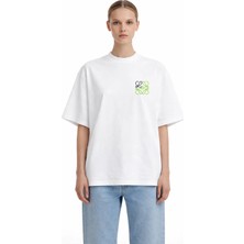 Camblys Unisex Kadın Erkek New Logo Ön Baskılı Oversize Kalın Kumaş Bol Kesim Pamuklu T-Shirt