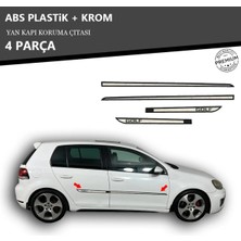 KromGaraj Volkwagen Golf 6 Yan Kapı Koruma Çıtası Plastik + Krom