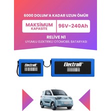 Electroll Relive N1 Uyumlu (Maksimum Kapasite) Lifepo4 96V 240AH Elektrikli Otomobil Bataryası