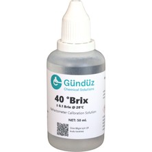 Gündüz Kimya Refraktometre Brix Standard Kalibrasyon Solüsyonu %40 | 50 ml