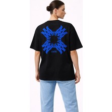 Camblys Unisex Amiri Yeni Sezon Desenli Ön Sırt Baskılı Oversize Kalın Kumaş Bol Kesim Pamuklu T-Shirt