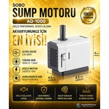 Sobo Akvaryum Sump Motoru - Ayarlanabilir Debi Ayarı - 15W - 1000 Lt/saat AQ-1000