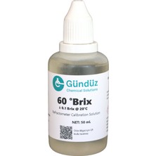 Gündüz Kimya Refraktometre Brix Standard Kalibrasyon Solüsyonu %60 | 50 ml