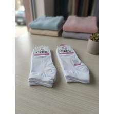 Bayan Düz Beyaz Patik Çorap 12'li Paket
