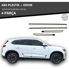 KromGaraj Togg T10X Yan Kapı Koruma Çıtası Plastik + Krom
