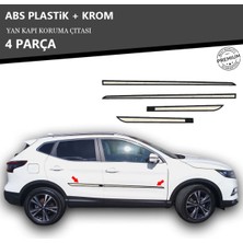 KromGaraj Nissan Qashqai Yan Kapı Koruma Çıtası Plastik + Krom