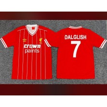 Ceka Unisex Kırmızı Retro Futbol Forma Nostaljik Tasarım 7 Numara Baskılı Taraftar Tişörtü