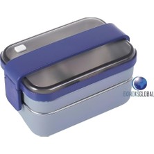 Özbience Çift Katmanlı Paslanmaz Çelik Yemek Kabı, Lacivert, Sefer Tası