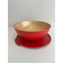 Özbience 5lt Saklama Kabı Kırmızı Gold Şık ve Pratik Tasarım