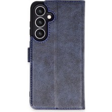 Newface Muratech New  Galaxy S24 Fe Kılıf Tr S Plus Kapaklı Kılıf - Lacivert