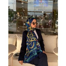 Buscarfs Lacivert Ipek Şal
