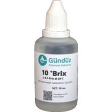 Gündüz Kimya Refraktometre Brix Standard Kalibrasyon Solüsyonu %10 | 50 ml