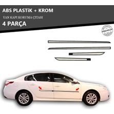 KromGaraj Renault Latitude Yan Kapı Koruma Çıtası Plastik + Krom