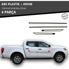 KromGaraj Nissan Navara Yan Kapı Koruma Çıtası Plastik + Krom