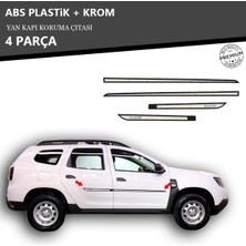 KromGaraj Reno Dacıa Duster Yan Kapı Koruma Çıtası Plastik + Krom