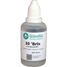 Gündüz Kimya Refraktometre Brix Standard Kalibrasyon Solüsyonu %30 | 50 ml