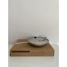 Özbience 28CM Paslanmaz Tava, Şık ve Dayanıklı Mutfak Gereci