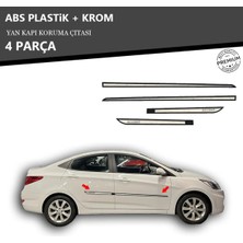 KromGaraj Hyundaı Accent Blue Yan Kapı Koruma Çıtası Plastik + Krom
