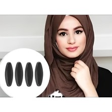 My Vintage Başörtü Türban Eşarp Şal Klipsi Siyah - Eşarp Iğnesi 4 Adet