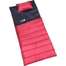 Özbience Yastıklı Battaniye Tipi Uyku Tulumu, 350 G Grelyaf Dolgulu, Kırmızı