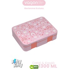 Özbience Büyük Kapasiteli Çocuk Beslenme Kutusu, 4 Bölmeli, Sızdırmaz ve Karışmaz