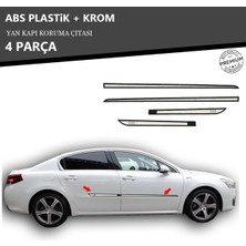 KromGaraj Peugeot 508 Yan Kapı Koruma Çıtası Plastik + Krom