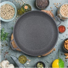 Özbience 36 cm Granit Döküm Gözleme ve Kavurma Tavası, Dayanıklı ve Şık Ürün