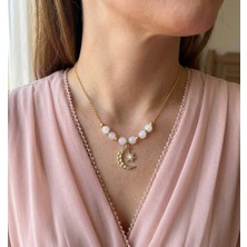 Lumea Mama Ay Işığı Doğal Taş Kolye 🌙