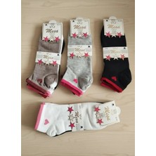 Bayan Penye Kalp Desenli Mevsimlik Patik Çorap 12'li Paket