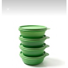 Özbience Yeşil 300 ml Şeker Kaplar 4'lü Set, Pratik ve Şık Saklama Çözümü