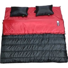 Özbience Çift Kişilik Çocuk Uyku Tulumu Elyaf Dolgu Siyah ve Kırmızı Renkler