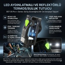 HiboTekno Bisiklet-Motosikler LED Aydınlatmalı ve Reflektörlü Termos/suluk/matara/pet Şişe Tutucu