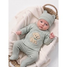 Panfilia %100 Pamuk 0-3 Ay Bebek Hastane Çıkışı 3'lü Set / Yenidoğan / Zıbın