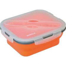 Özbience Katlanabilir Silikon Tek Gözlü Yemek Seti, Pratik ve Şık Tasarım