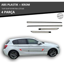 KromGaraj Bmw 1 Serisi Yan Kapı Koruma Çıtası Plastik + Krom