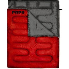 Özbience Kırmızı-Füme Çift Kişilik Rahat Uyku Tulumu