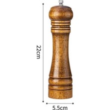 Özbience Ahşap Baharat Tuz Öğütücü Değirmen 22 Cm, Şık ve Kullanışlı Tuzluk