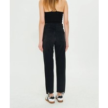Aida Fashion Diz Yırtık Mom Jeans