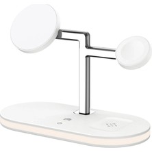 AyrStore Buğz YM-UD23 Kablosuz Şarj Masaüstü Set - Beyaz