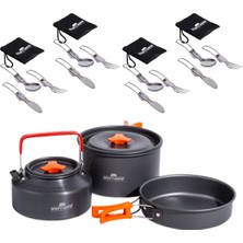 Özbience Yüksek Kaliteli Tencere, Tava, Çaydanlık ve 4'lü Çatal Kaşık Bıçak Seti