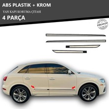 KromGaraj Audı Q3 Yan Kapı Koruma Çıtası Plastik + Krom