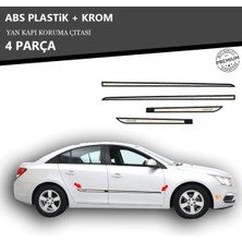 KromGaraj Chevrolet Cruze Yan Kapı Koruma Çıtası Plastik + Krom