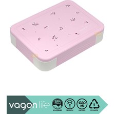 Özbience Bento 1330ML Çocuk Öğle Yemeği Kutusu, 5 Bölmeli, Tek Katlı, Dayanıklı Plastik