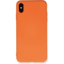 Zayka Mey Ithalat®  iPhone x Kılıf Nano Içi Kadife Silikon - Turuncu